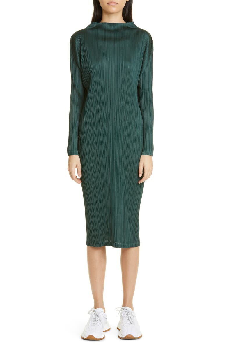 Monthly Colors Январское платье миди с длинными рукавами PLEATS PLEASE ISSEY MIYAKE, темно-зеленый
Monthly Colors Январское платье миди с длинными рукавами PLEATS PLEASE ISSEY MIYAKE, темно-зеленый