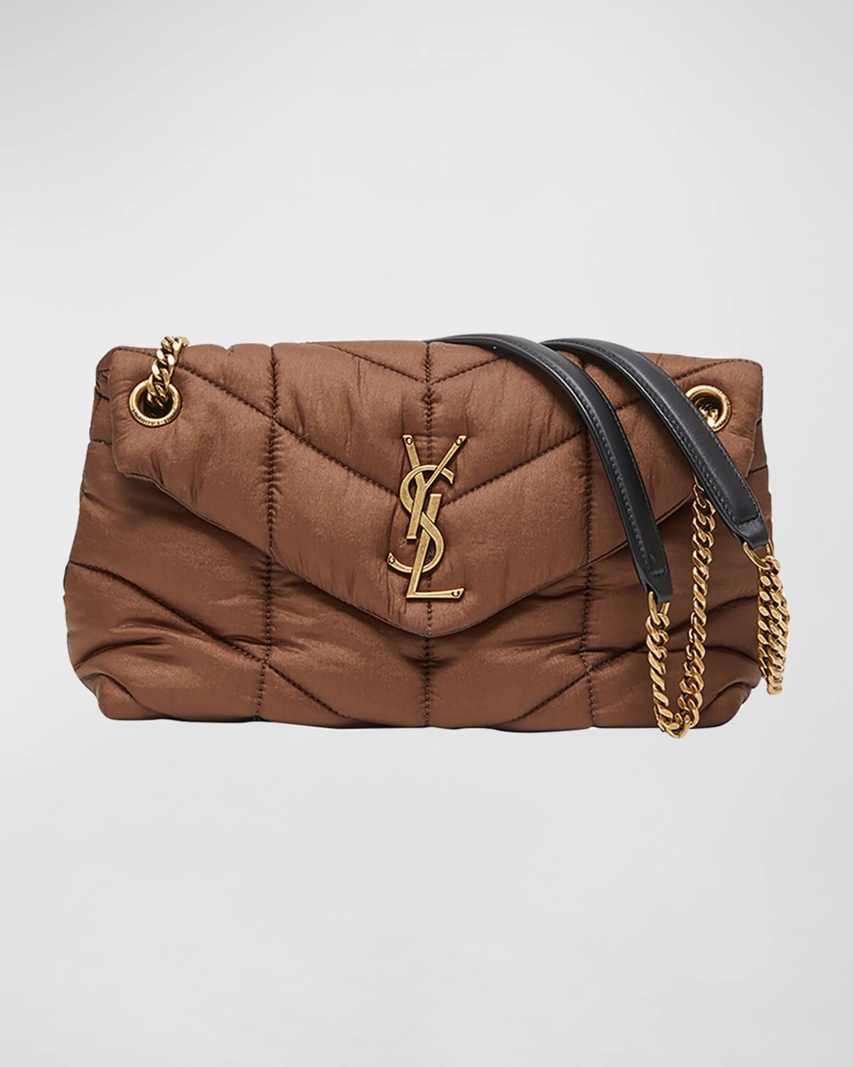Маленькая сумка через плечо Lou Puffer YSL из стеганого нейлона Saint Laurent, цвет Tetri Brown/Nero
Маленькая сумка через плечо Lou Puffer YSL из стеганого нейлона Saint Laurent, цвет Tetri Brown/Nero