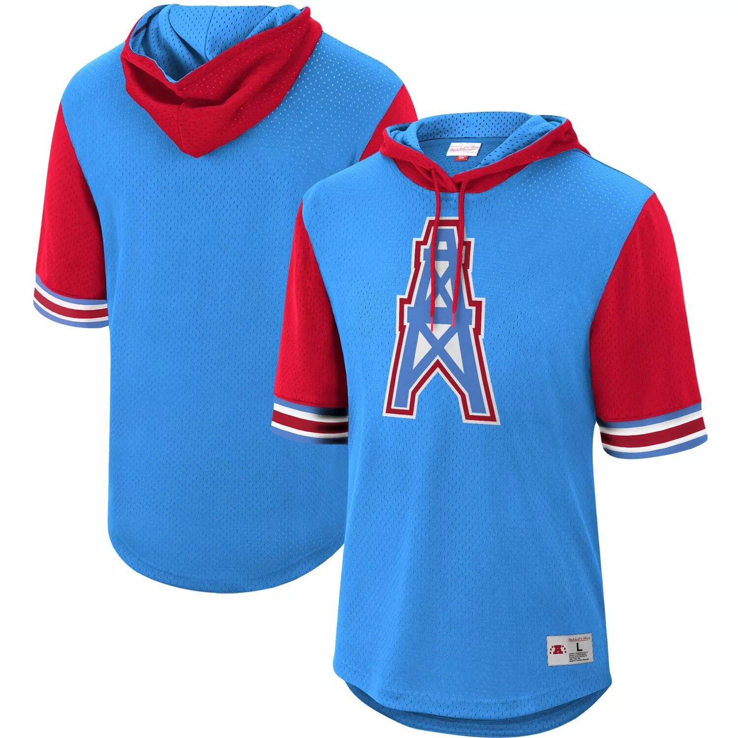 Мужской голубой пуловер с капюшоном Mitchell & Ness Houston Oilers Buzzer Beater Mesh с короткими рукавами
Мужской голубой пуловер с капюшоном Mitchell & Ness Houston Oilers Buzzer Beater Mesh с короткими рукавами