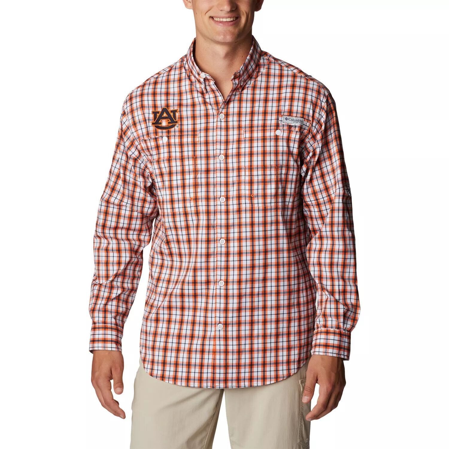 Мужская рубашка на пуговицах с длинными рукавами Columbia Orange Auburn Tigers Super Tamiami Omni-Wick
Мужская рубашка на пуговицах с длинными рукавами Columbia Orange Auburn Tigers Super Tamiami Omni-Wick