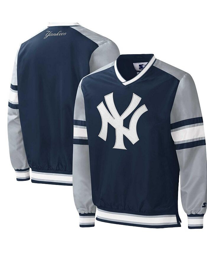 Мужской темно-синий пуловер с v-образным вырезом New York Yankees Yardline, ветровка Starter, синий
Мужской темно-синий пуловер с v-образным вырезом New York Yankees Yardline, ветровка Starter, синий