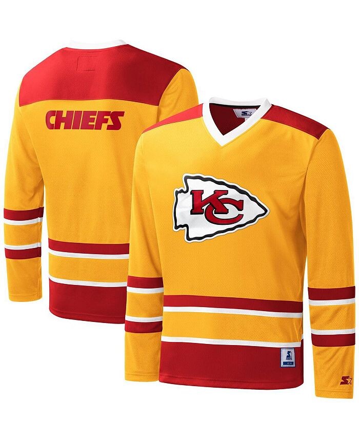 Мужская золотая футболка Kansas City Chiefs с v-образным вырезом и длинными рукавами в перекрестную клетку Starter, золото
Мужская золотая футболка Kansas City Chiefs с v-образным вырезом и длинными рукавами в перекрестную клетку Starter, золото