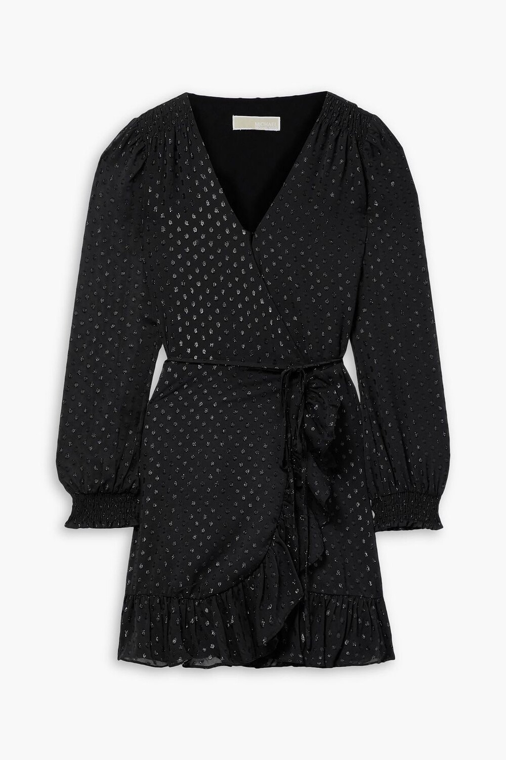 Платье мини с запахом и оборками цвета металлик-купе из жоржета MICHAEL MICHAEL KORS, черный
Платье мини с запахом и оборками цвета металлик-купе из жоржета MICHAEL MICHAEL KORS, черный