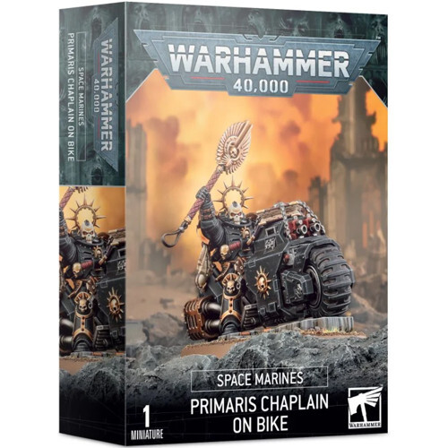 Миниатюра Games Workshop Warhammer 40K: Space Marines - Primaris Chaplain on Bike
Миниатюра Games Workshop Warhammer 40K: Space Marines - Primaris Chaplain on Bike