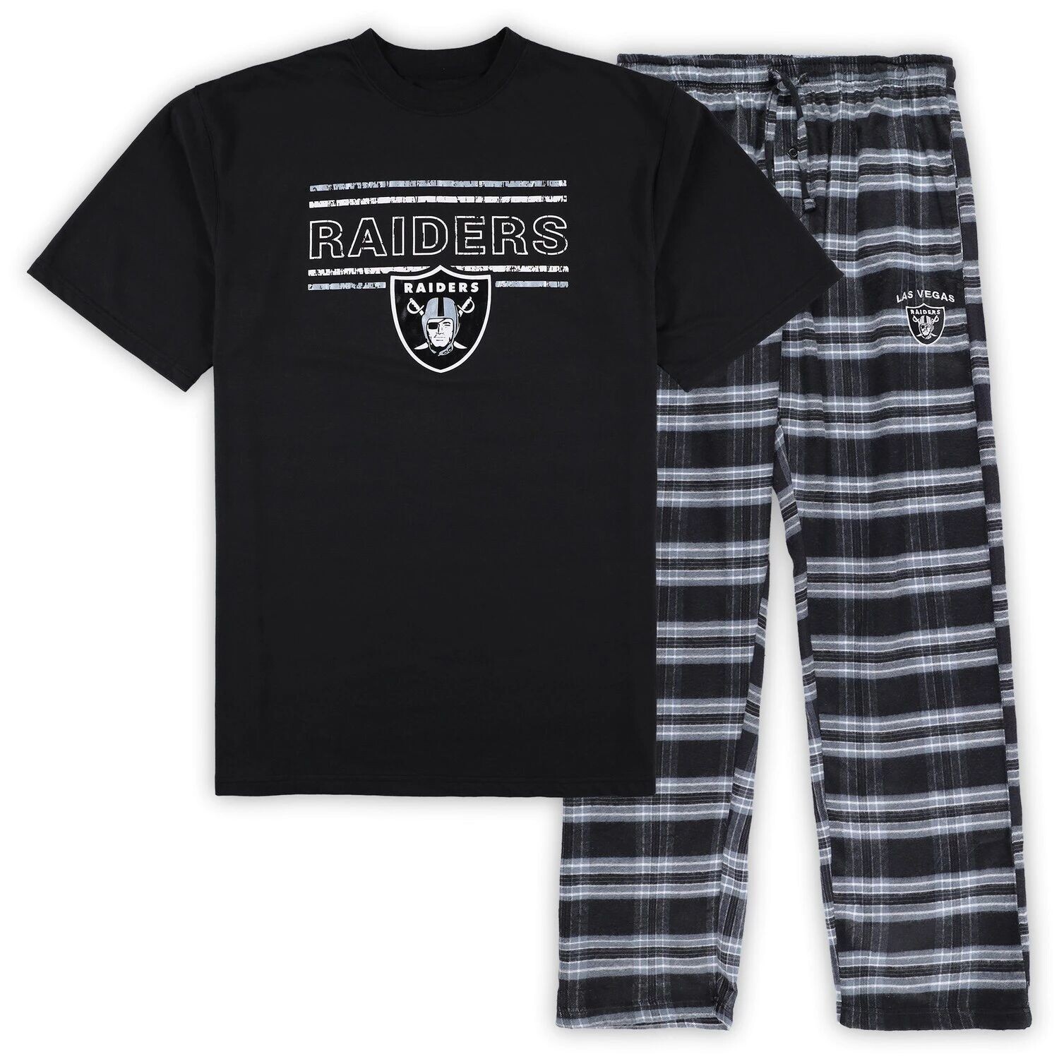 Мужской фланелевой комплект для сна Concepts Sport черный/серебристый Las Vegas Raiders Big & Tall
Мужской фланелевой комплект для сна Concepts Sport черный/серебристый Las Vegas Raiders Big & Tall