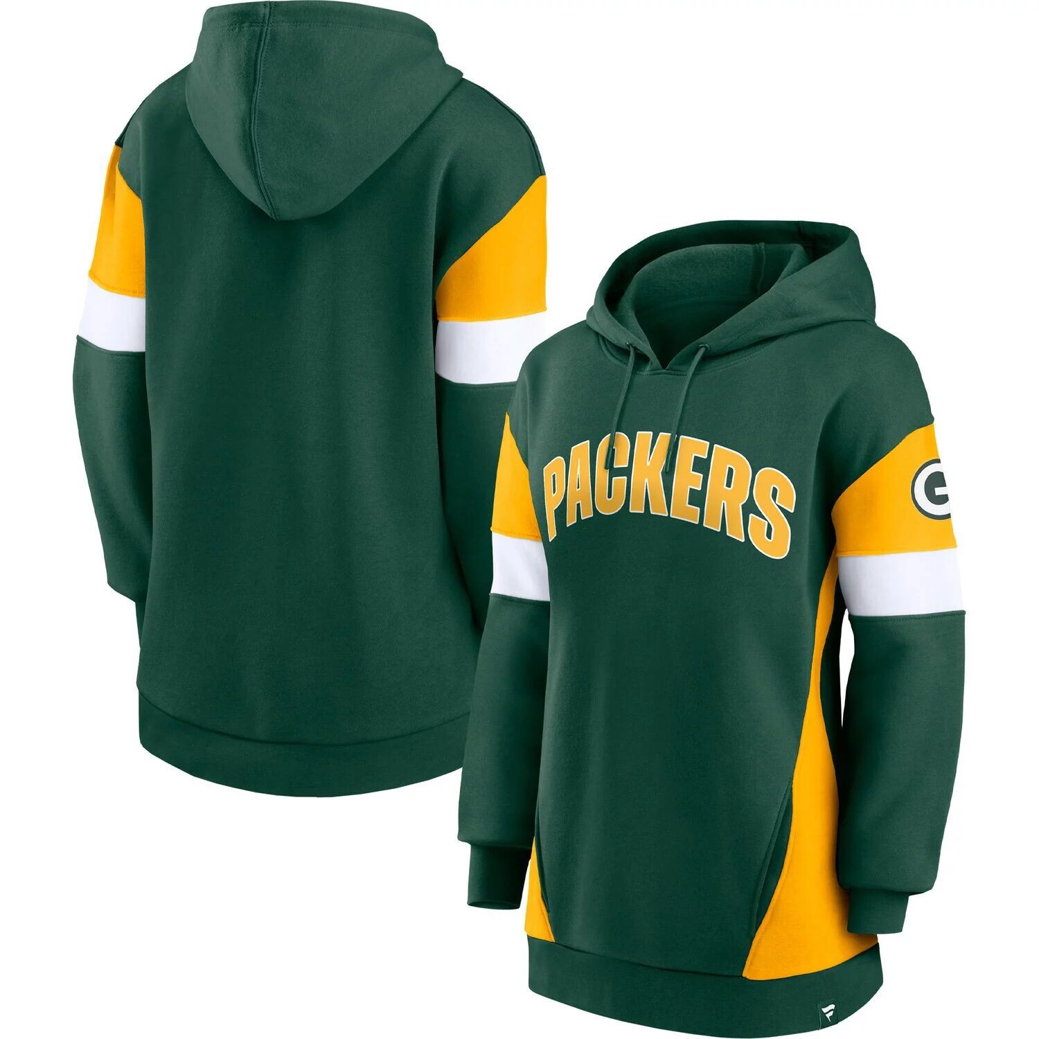 Женский пуловер с капюшоном Fanatics зеленого/золотого цвета с логотипом Green Bay Packers Lock It Down Fanatics, Зеленый
Женский пуловер с капюшоном Fanatics зеленого/золотого цвета с логотипом Green Bay Packers Lock It Down Fanatics, Зеленый