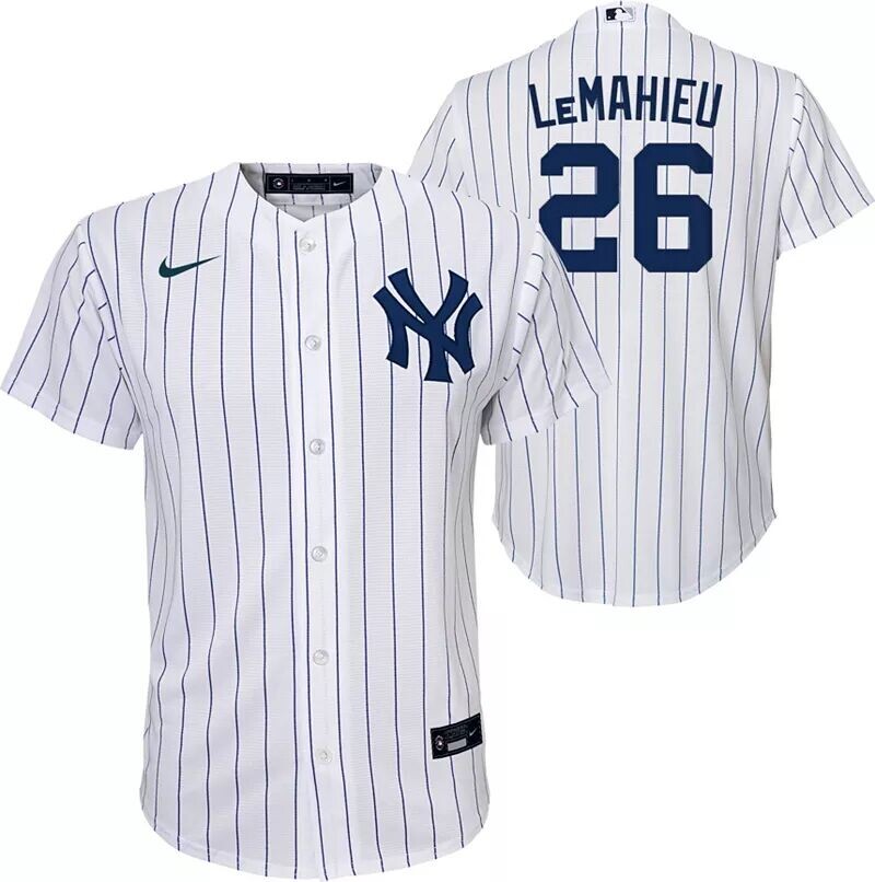 Nike Youth New York Yankees DJ LeMahieu #26 Белая классная домашняя майка
Nike Youth New York Yankees DJ LeMahieu #26 Белая классная домашняя майка