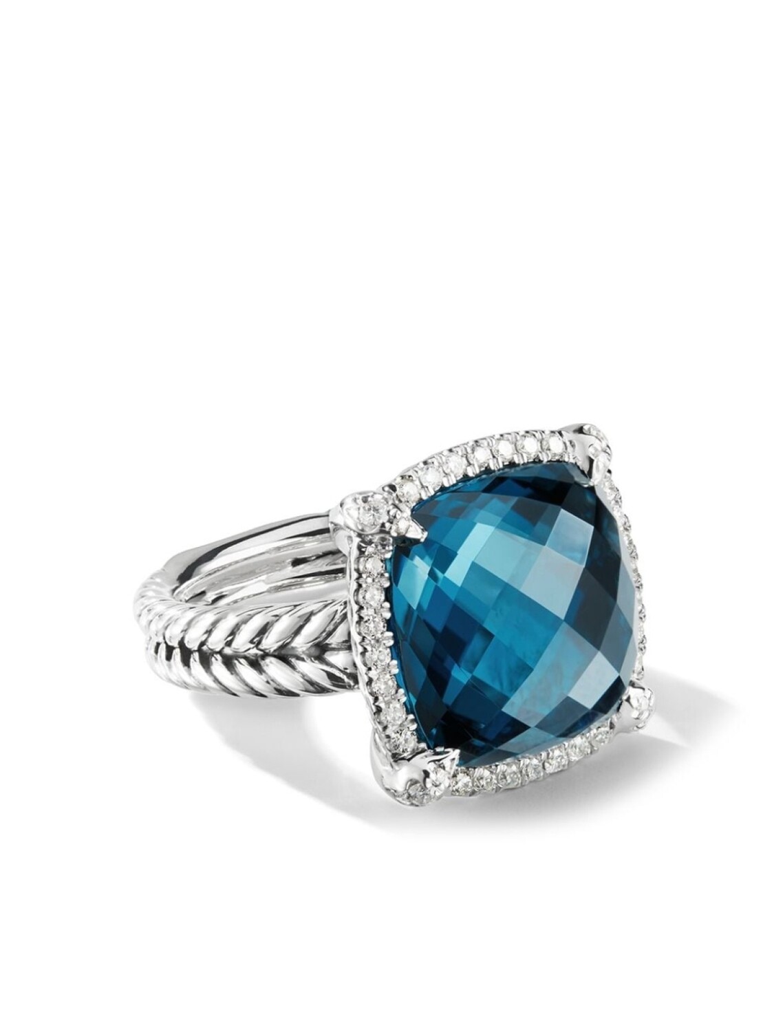 Серебряное кольцо Chatelaine с бриллиантами и топазом David Yurman, серебряный
Серебряное кольцо Chatelaine с бриллиантами и топазом David Yurman, серебряный