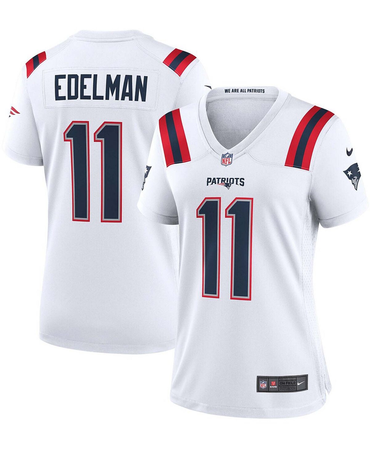 Женская белая футболка команды New England Patriots Джулиана Эдельмана Nike, белый
Женская белая футболка команды New England Patriots Джулиана Эдельмана Nike, белый