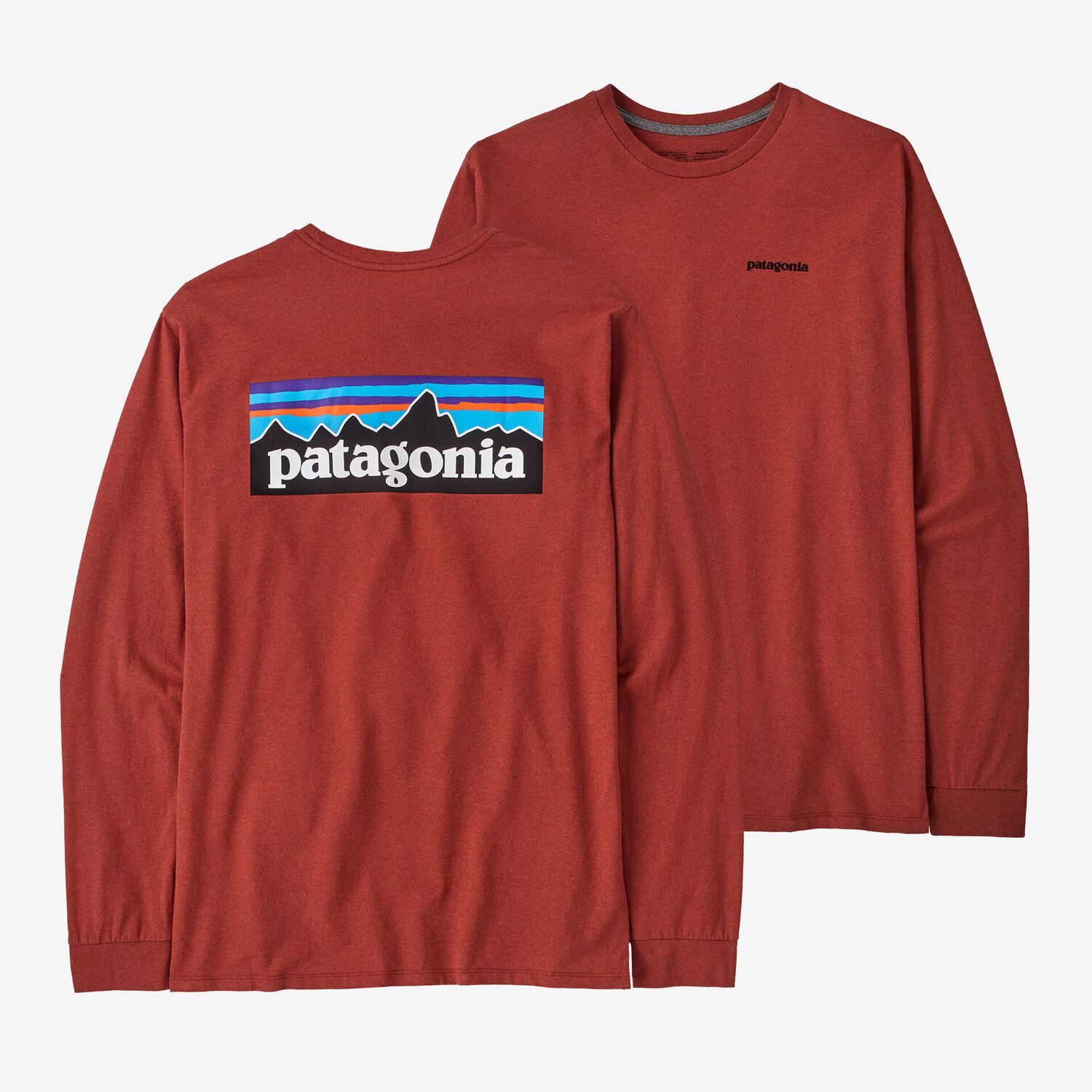 Мужская футболка с длинными рукавами P-6 и логотипом Responsibili Patagonia, красный
Мужская футболка с длинными рукавами P-6 и логотипом Responsibili Patagonia, красный