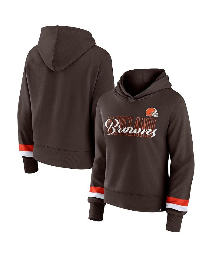 Женский фирменный коричневый пуловер с капюшоном Cleveland Browns Fanatics, коричневый
Женский фирменный коричневый пуловер с капюшоном Cleveland Browns Fanatics, коричневый