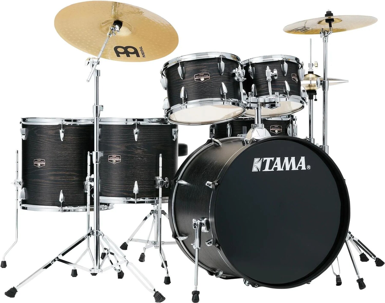 Tama Imperialstar IE62C Полный набор барабанов из 6 предметов с малым барабаном и тарелками Meinl - пленка из черного дуба
Tama Imperialstar IE62C Полный набор барабанов из 6 предметов с малым барабаном и тарелками Meinl - пленка из черного дуба