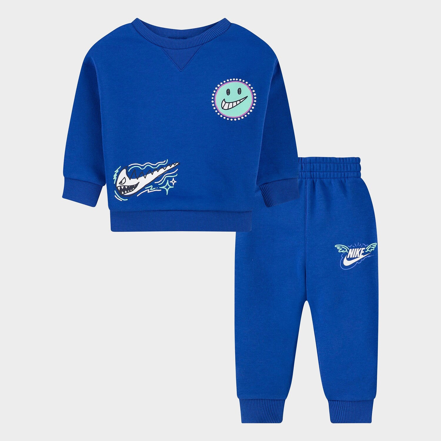 Комплект из толстовки с круглым вырезом и брюк для бега Nike Art of Play для младенцев, синий
Комплект из толстовки с круглым вырезом и брюк для бега Nike Art of Play для младенцев, синий