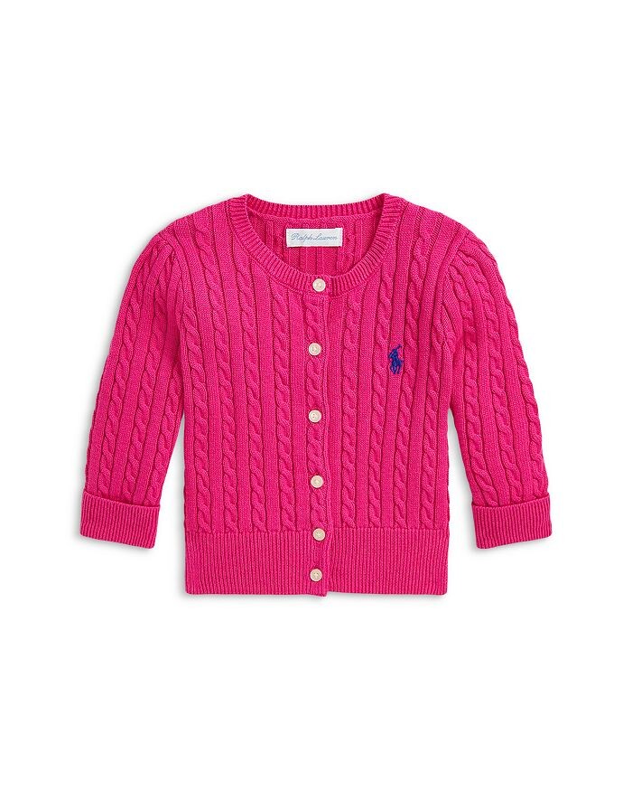 Хлопковый мини-кардиган косой вязки для девочек Ralph Lauren – для малышей, розовый
Хлопковый мини-кардиган косой вязки для девочек Ralph Lauren – для малышей, розовый
