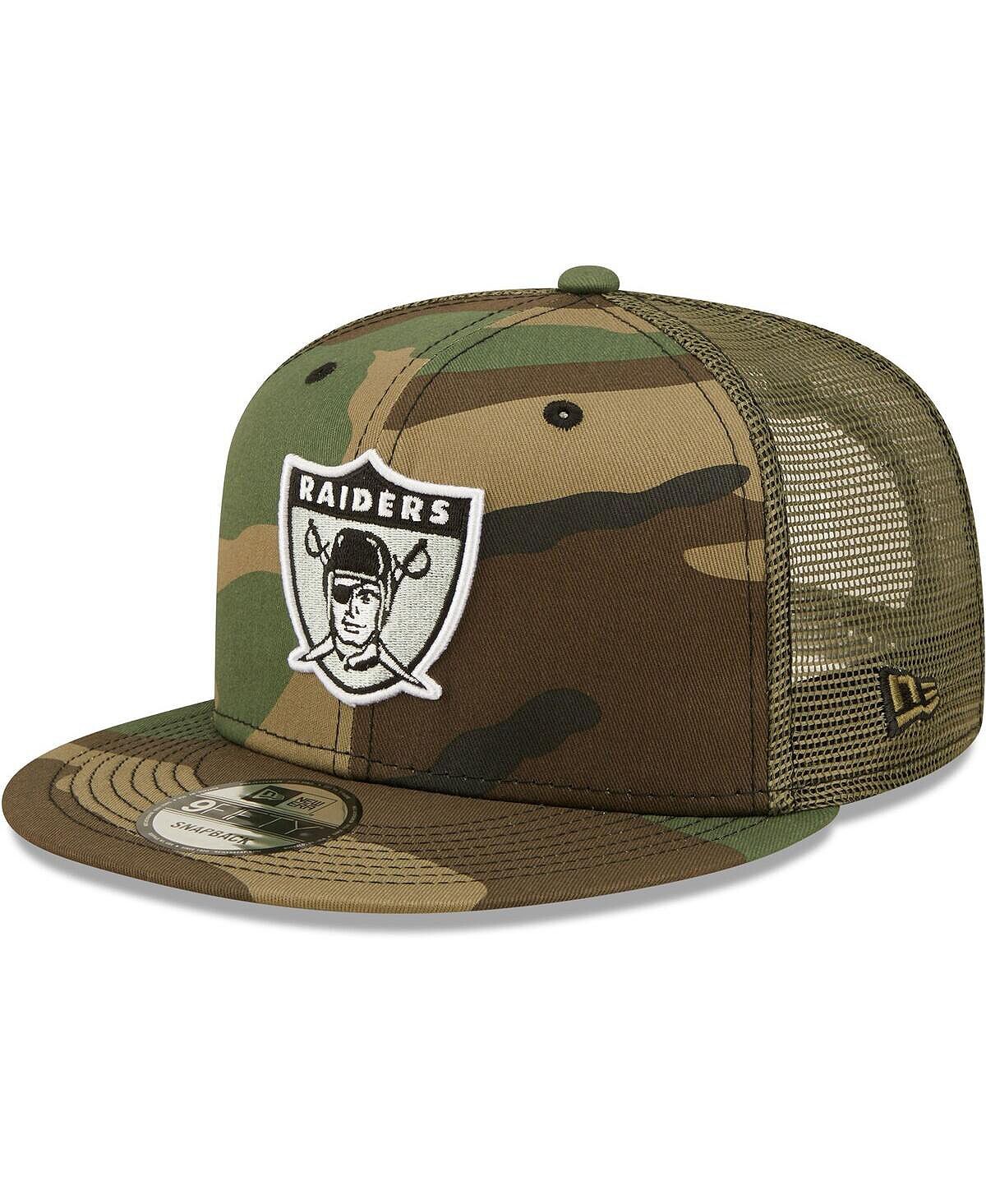Мужская кепка Snapback с камуфляжем и оливковым покрытием с историческим логотипом Las Vegas Raiders Trucker 9Fifty New Era
Мужская кепка Snapback с камуфляжем и оливковым покрытием с историческим логотипом Las Vegas Raiders Trucker 9Fifty New Era