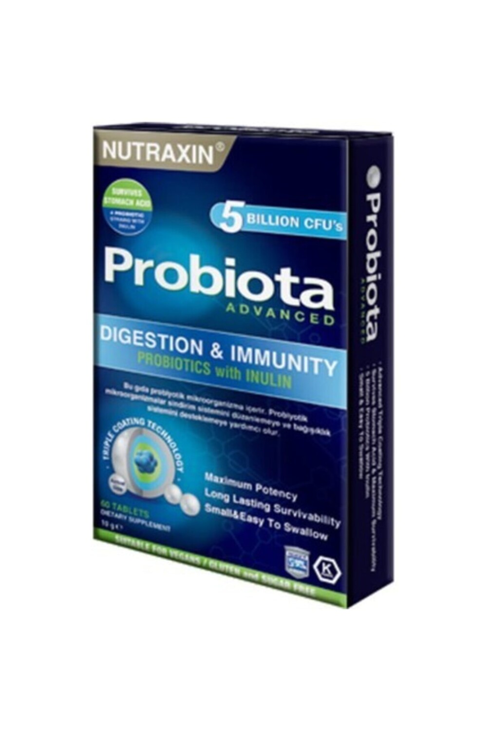 Nutraxin Специальная пробиотическая добавка для повышения иммунитета, 60 таблеток - Probiota
Nutraxin Специальная пробиотическая добавка для повышения иммунитета, 60 таблеток - Probiota