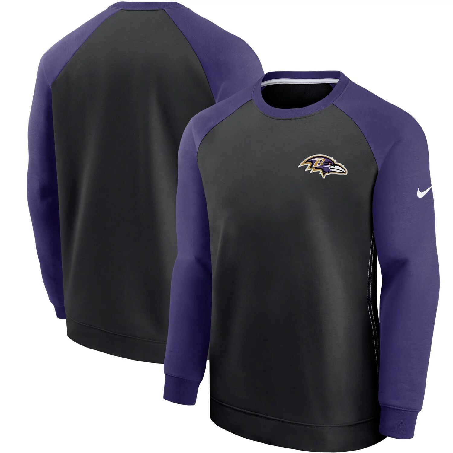 Мужской черный/фиолетовый свитер Baltimore Ravens Historic Raglan Crew Performance Nike
Мужской черный/фиолетовый свитер Baltimore Ravens Historic Raglan Crew Performance Nike