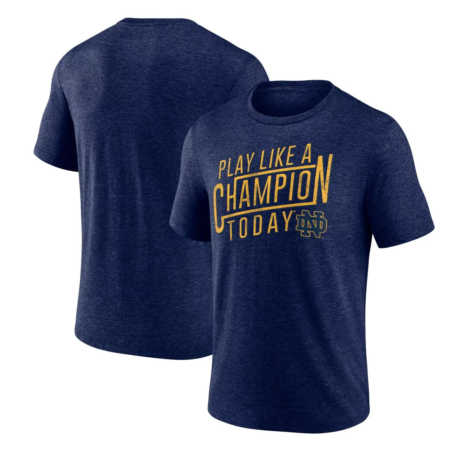 Мужская футболка Fanatics Branded Heather Navy Notre Dame Fighting Irish Play Like A Champion из трех смесей
Мужская футболка Fanatics Branded Heather Navy Notre Dame Fighting Irish Play Like A Champion из трех смесей