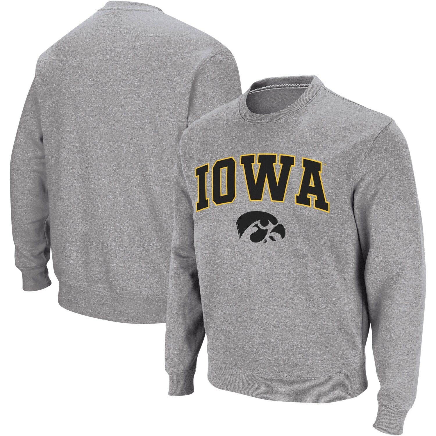 Мужской свитшот с круглым вырезом с логотипом Heather Grey Iowa Hawkeyes Arch & Logo Colosseum
Мужской свитшот с круглым вырезом с логотипом Heather Grey Iowa Hawkeyes Arch & Logo Colosseum