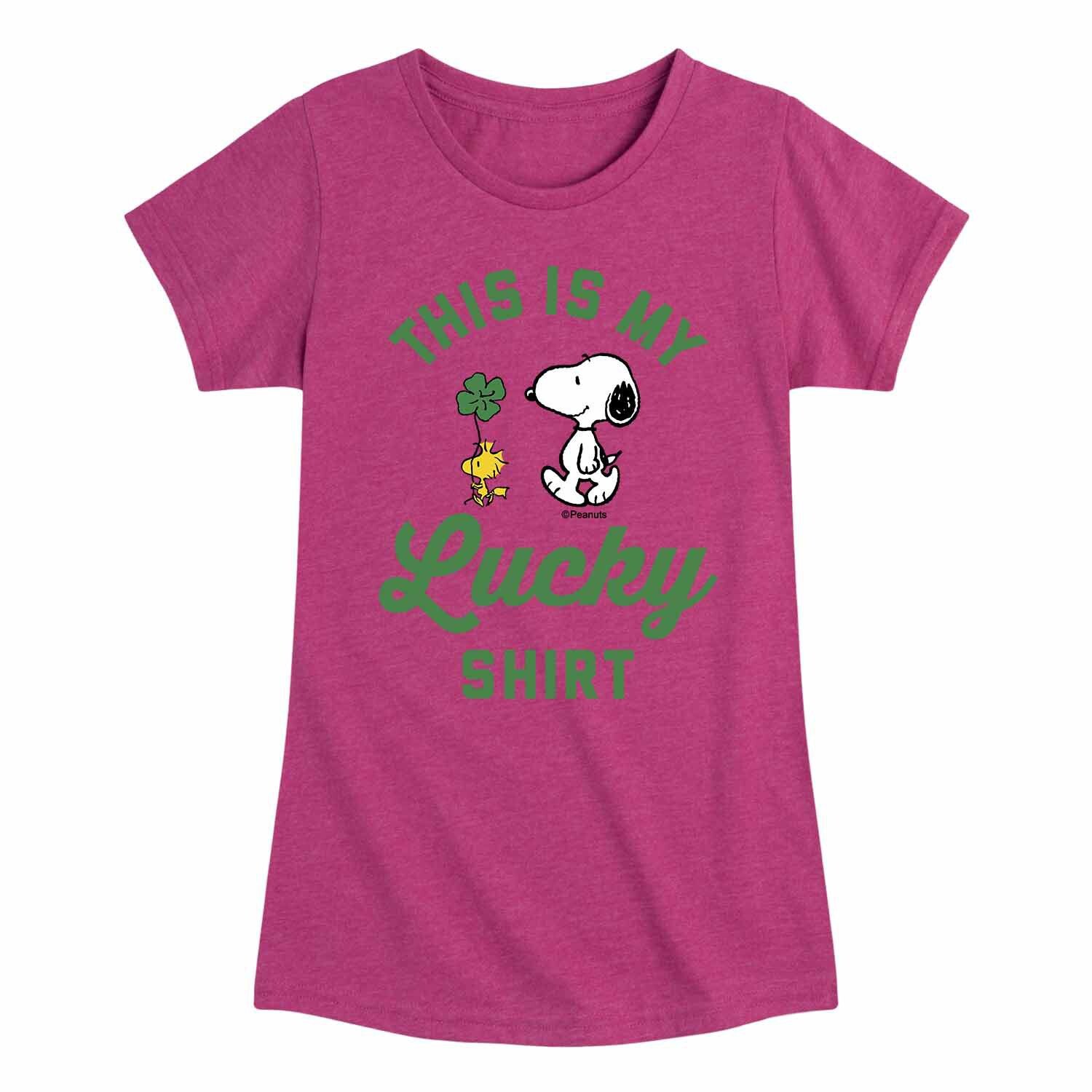 Рубашка Peanuts Lucky для девочек 7–16 лет, футболка с рисунком Snoopy Licensed Character
Рубашка Peanuts Lucky для девочек 7–16 лет, футболка с рисунком Snoopy Licensed Character
