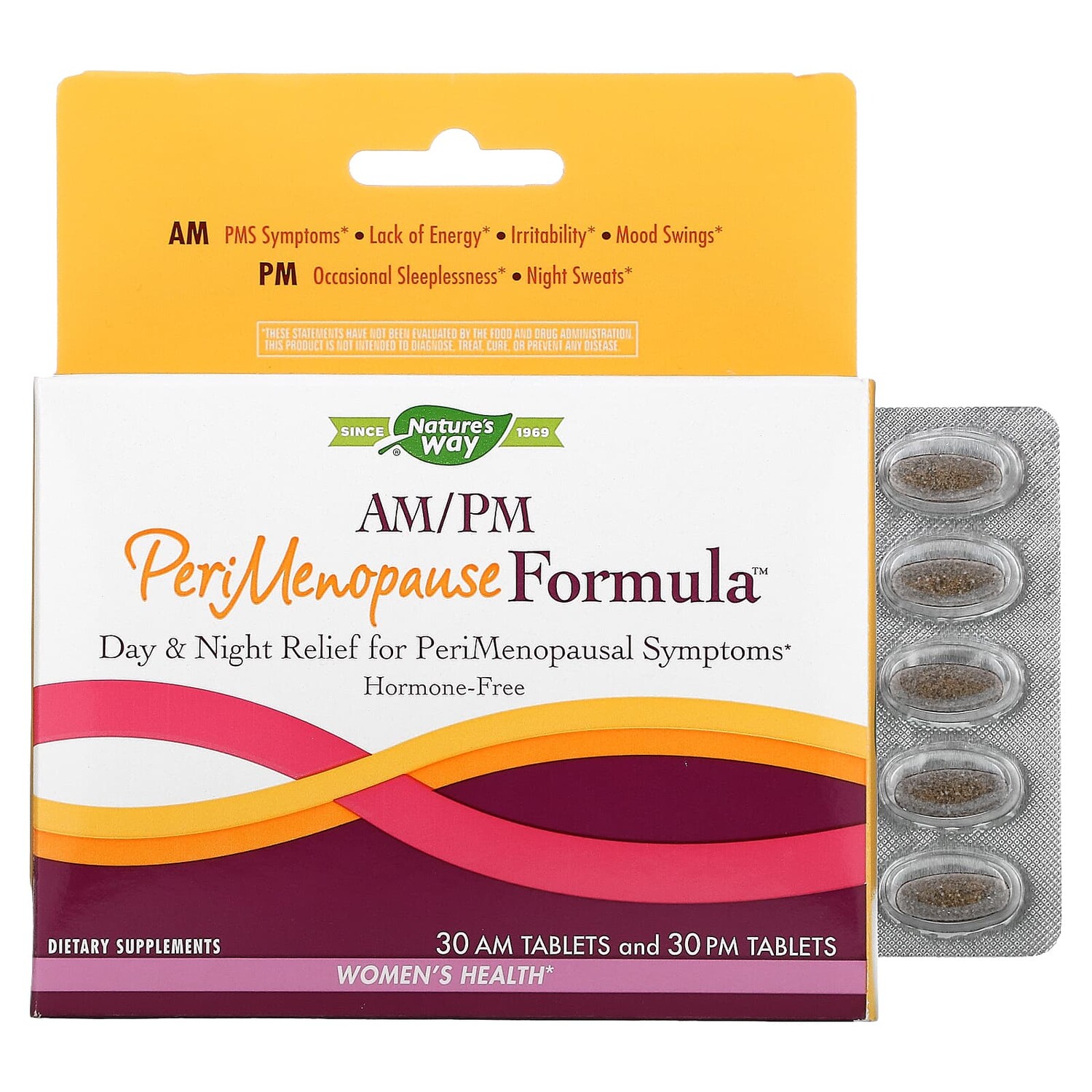 PeriMenopause Formula, препарат в период пременопаузы, для использования утром и вечером, 60 таблеток, Nature's Way
PeriMenopause Formula, препарат в период пременопаузы, для использования утром и вечером, 60 таблеток, Nature's Way