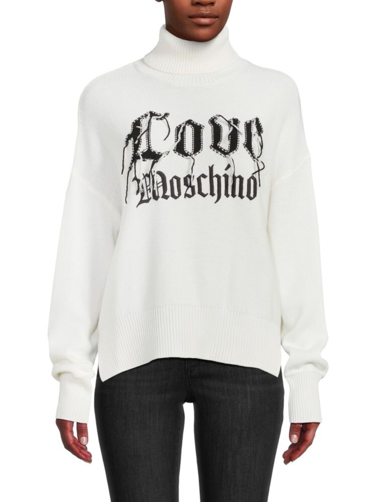 Свитер с воротником из смесовой шерсти и логотипом Love Moschino, цвет Optical White
Свитер с воротником из смесовой шерсти и логотипом Love Moschino, цвет Optical White