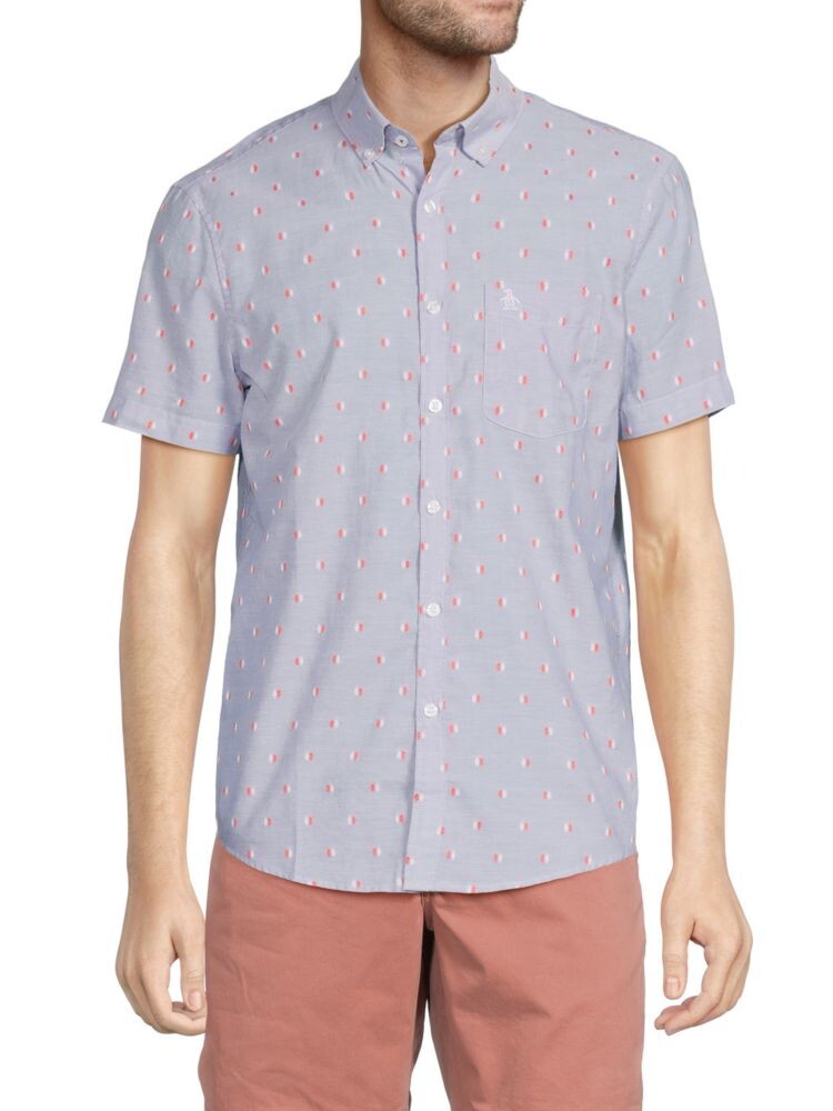 Оксфордская рубашка с короткими рукавами и бриллиантами Original Penguin, цвет Spring Lake Blue
Оксфордская рубашка с короткими рукавами и бриллиантами Original Penguin, цвет Spring Lake Blue