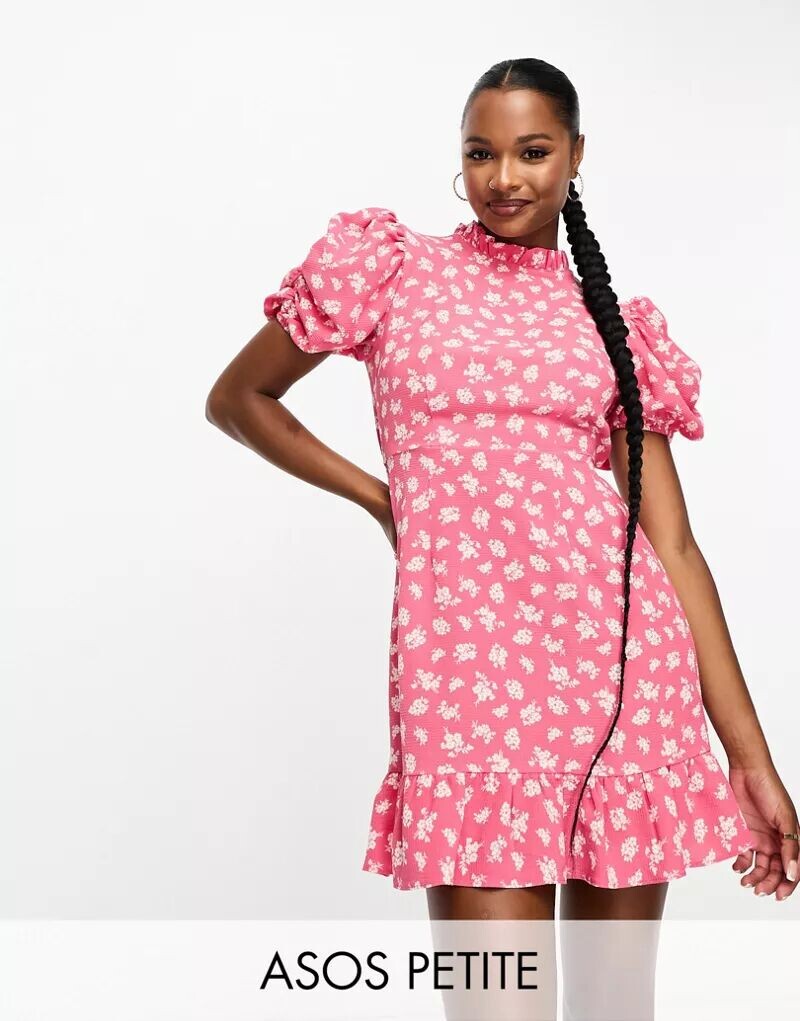 Розовое повседневное мини-платье ASOS DESIGN Petite с цветочным принтом, высоким воротником с рюшами и пышными рукавами
Розовое повседневное мини-платье ASOS DESIGN Petite с цветочным принтом, высоким воротником с рюшами и пышными рукавами