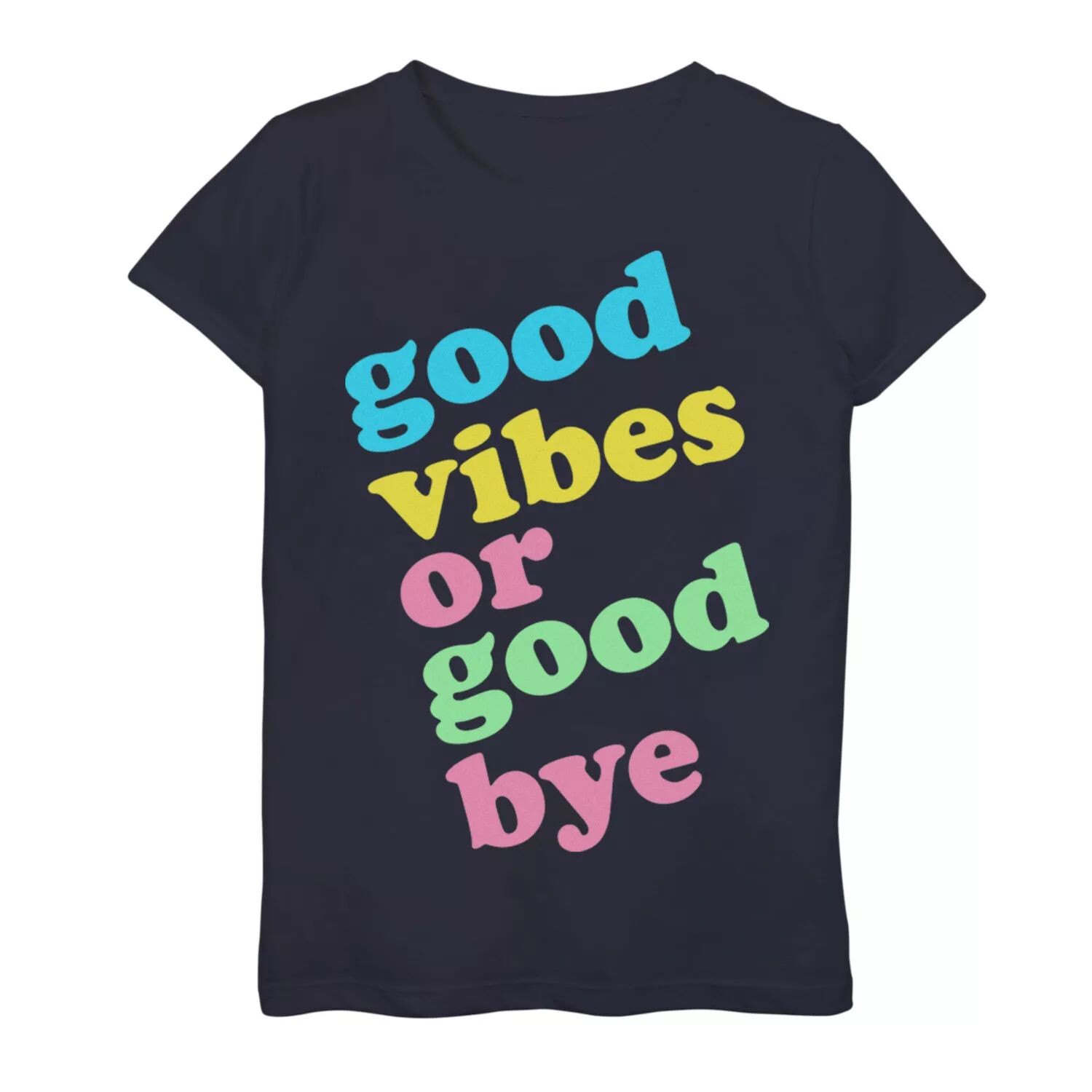 Футболка с разноцветным рисунком Good Vibes Or Good Bye для девочек 7–16 лет Unbranded, синий
Футболка с разноцветным рисунком Good Vibes Or Good Bye для девочек 7–16 лет Unbranded, синий