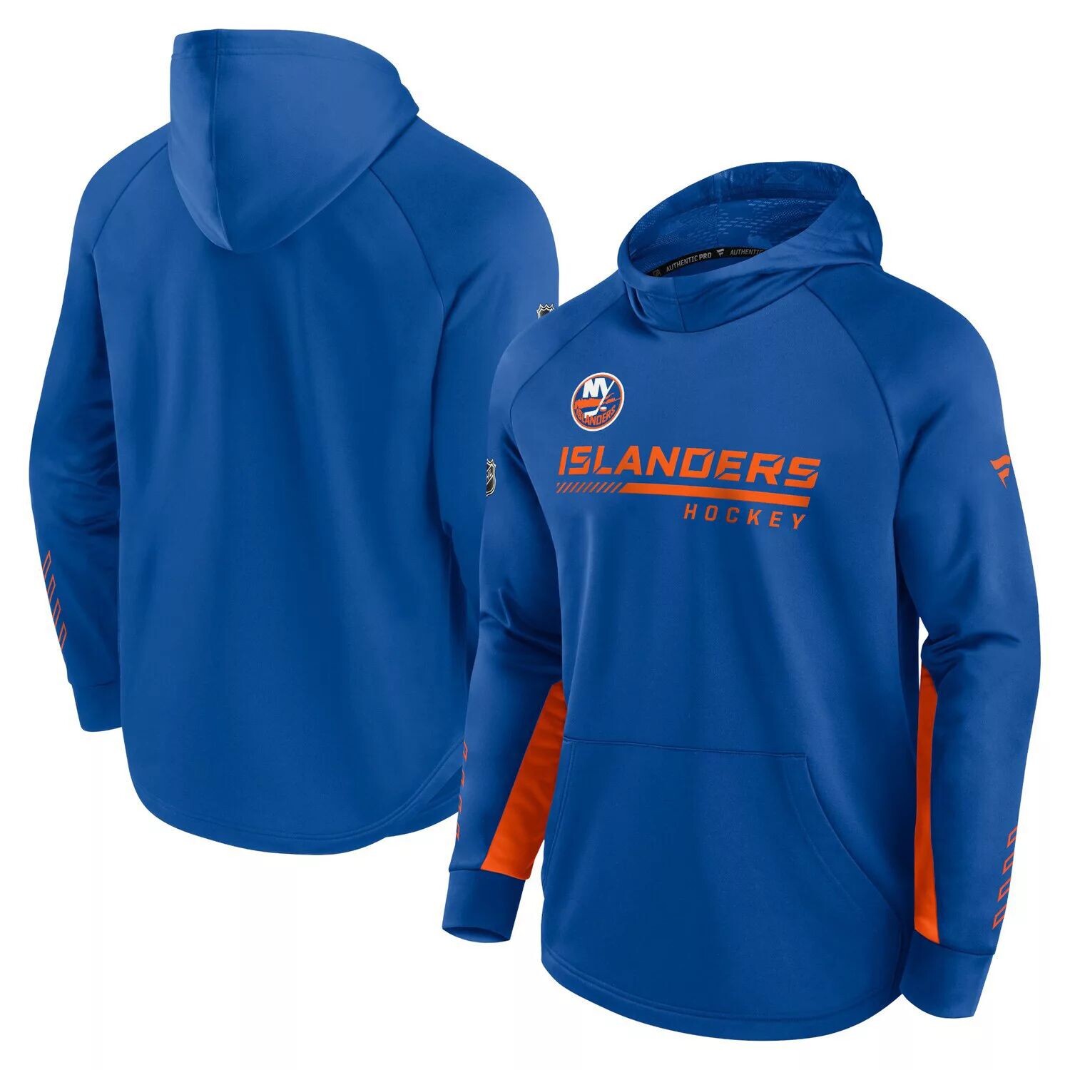Мужской пуловер с капюшоном Fanatics Royal New York Islanders Authentic Pro Lock Room, пуловер с капюшоном и регланами
Мужской пуловер с капюшоном Fanatics Royal New York Islanders Authentic Pro Lock Room, пуловер с капюшоном и регланами
