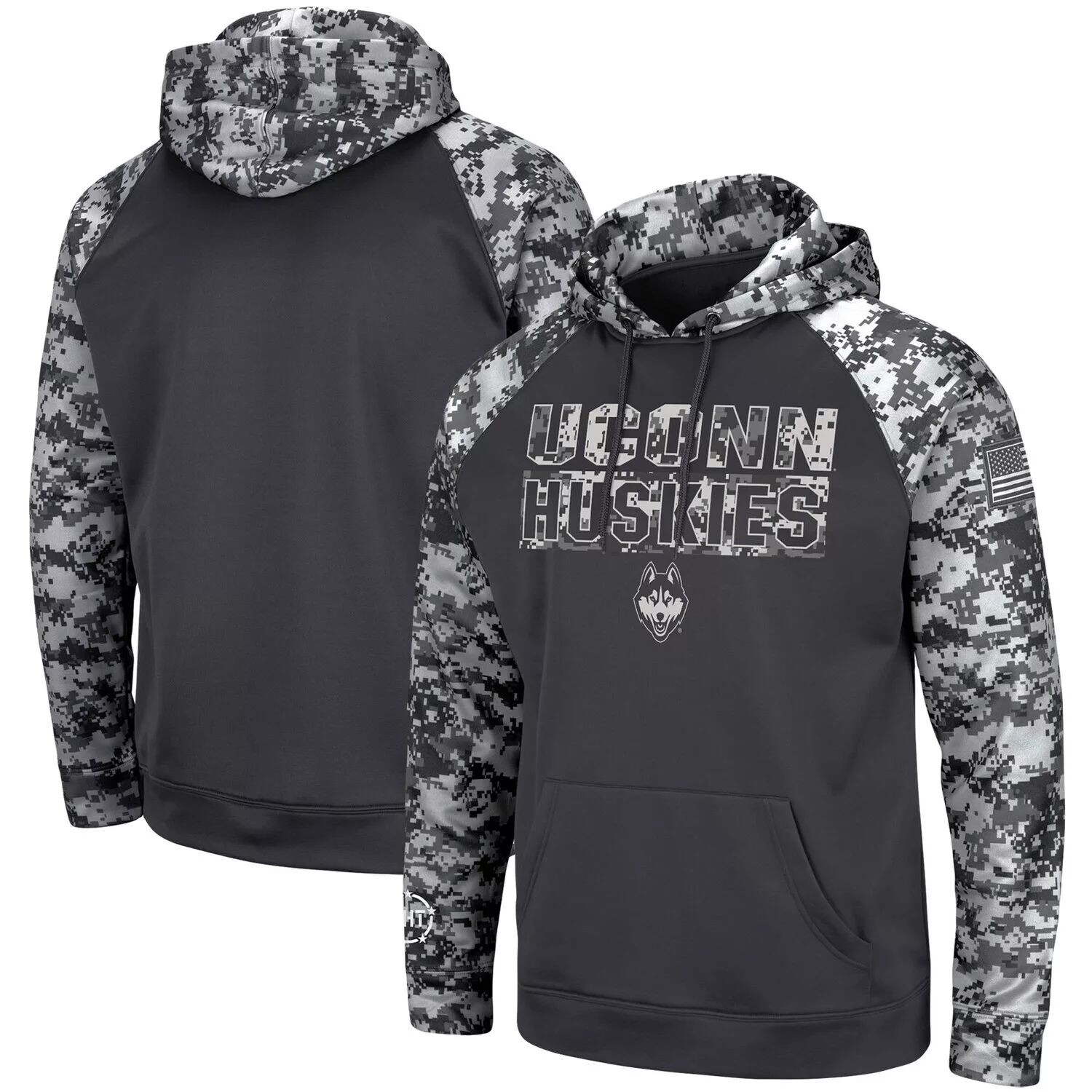 Мужской темно-серый пуловер с капюшоном UConn Huskies OHT Military Appreciation Digital Camo Colosseum
Мужской темно-серый пуловер с капюшоном UConn Huskies OHT Military Appreciation Digital Camo Colosseum