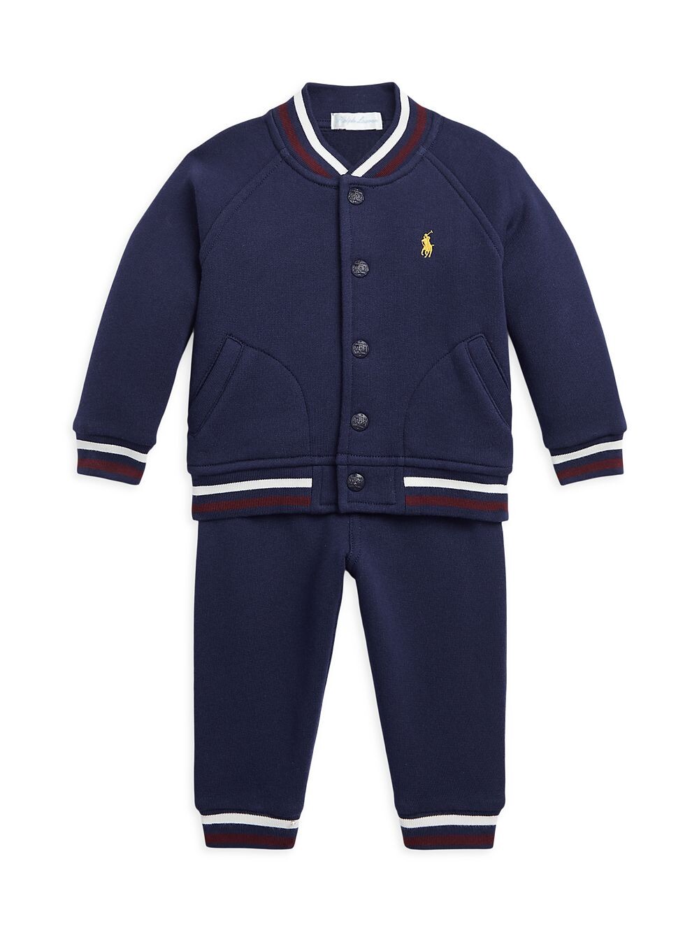 Комплект флисовой куртки-бомбера и джоггеров для мальчика Polo Ralph Lauren, нави
Комплект флисовой куртки-бомбера и джоггеров для мальчика Polo Ralph Lauren, нави