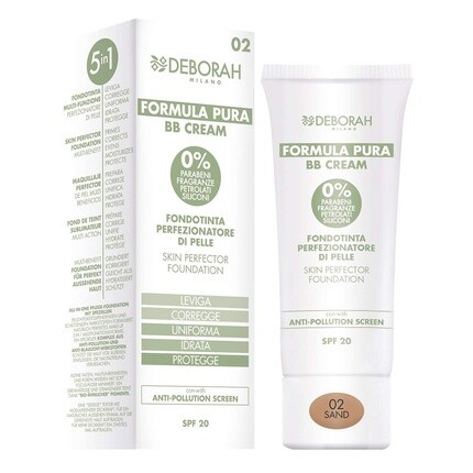 Deborah Milano BB крем Pure Formula SPF 20 с натуральными ингредиентами 02 песок 30мл
Deborah Milano BB крем Pure Formula SPF 20 с натуральными ингредиентами 02 песок 30мл