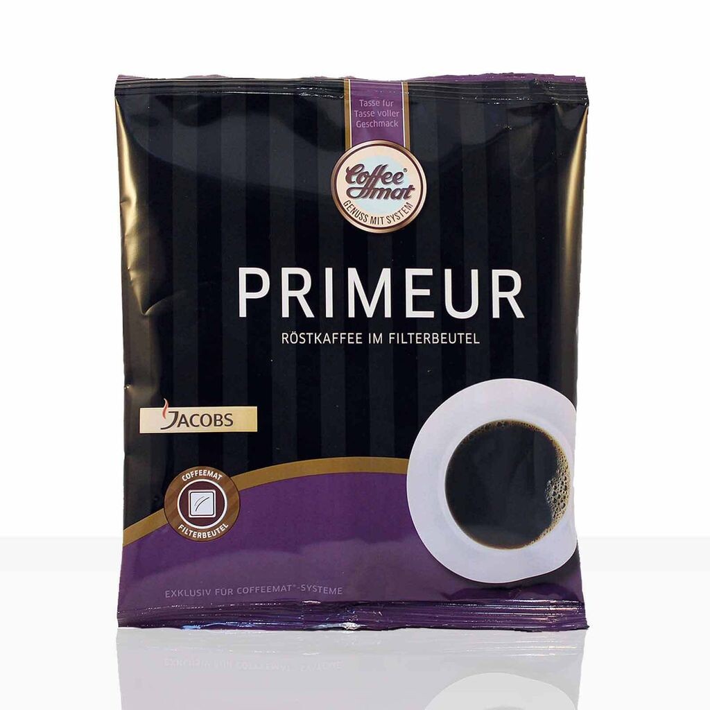 Jacobs Primeur Pouch - 36 х 60 г кофе в фильтр-пакете для Coffeemat, фильтр-кофе Mondalez
Jacobs Primeur Pouch - 36 х 60 г кофе в фильтр-пакете для Coffeemat, фильтр-кофе Mondalez