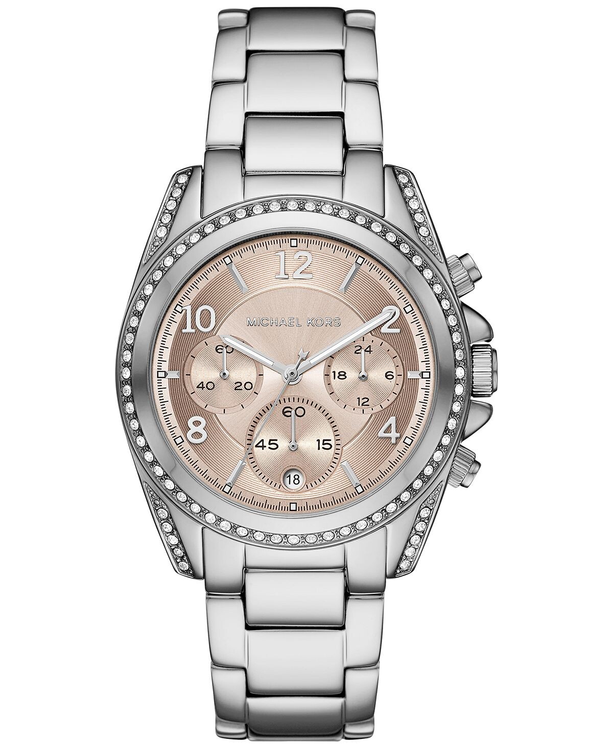 Женские часы Blair с хронографом и браслетом из нержавеющей стали, 39 мм Michael Kors, серебро
Женские часы Blair с хронографом и браслетом из нержавеющей стали, 39 мм Michael Kors, серебро