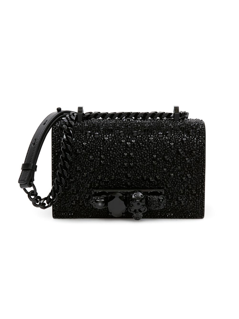 Мини-сумка из хрустальной кожи, украшенная драгоценностями Alexander McQueen, черный
Мини-сумка из хрустальной кожи, украшенная драгоценностями Alexander McQueen, черный