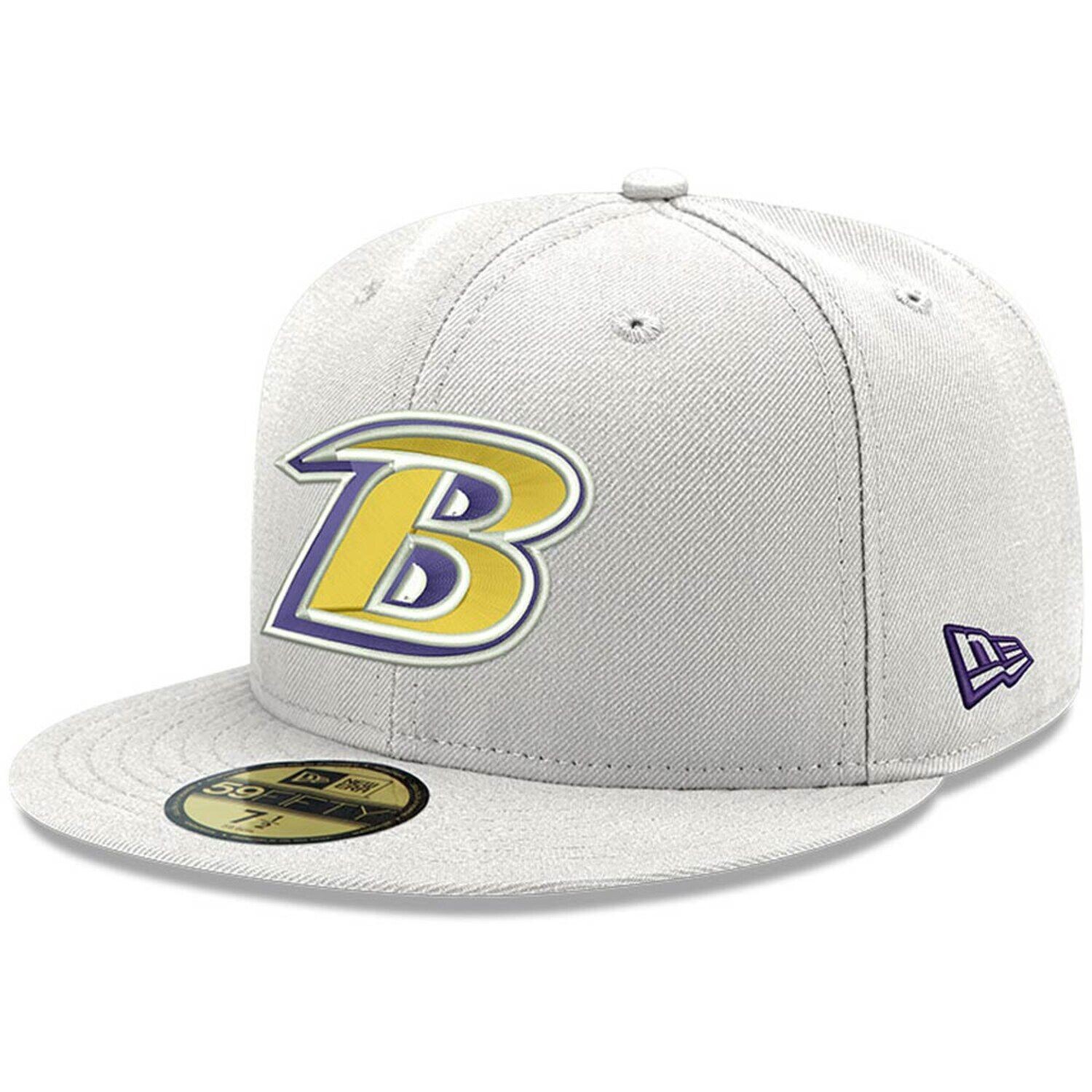 Мужская приталенная шляпа New Era White Baltimore Ravens Omaha Lettermark 59FIFTY
Мужская приталенная шляпа New Era White Baltimore Ravens Omaha Lettermark 59FIFTY