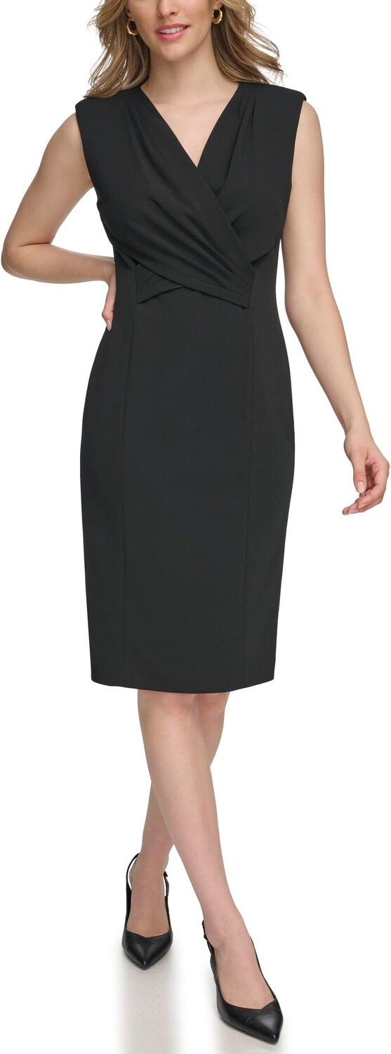 Платье Scuba Crepe V-Neck Short Sheath with Front Fold Detail Calvin Klein, черный
Платье Scuba Crepe V-Neck Short Sheath with Front Fold Detail Calvin Klein, черный