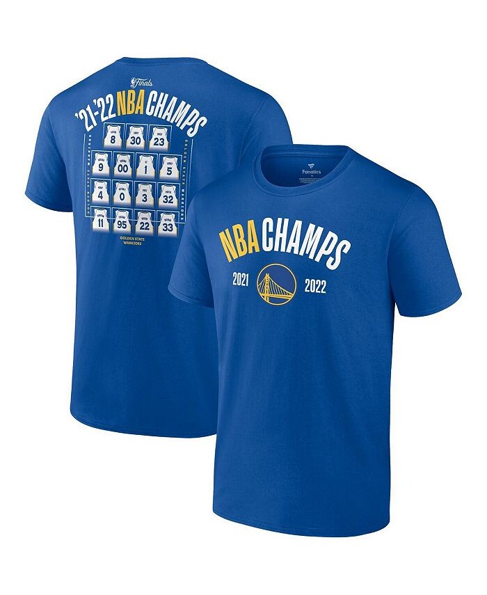 Мужская футболка с фирменным логотипом Royal Golden State Warriors 2022 NBA Finals Champions Final Buzzer Джерси Состав команды Fanatics, синий
Мужская футболка с фирменным логотипом Royal Golden State Warriors 2022 NBA Finals Champions Final Buzzer Джерси Состав команды Fanatics, синий