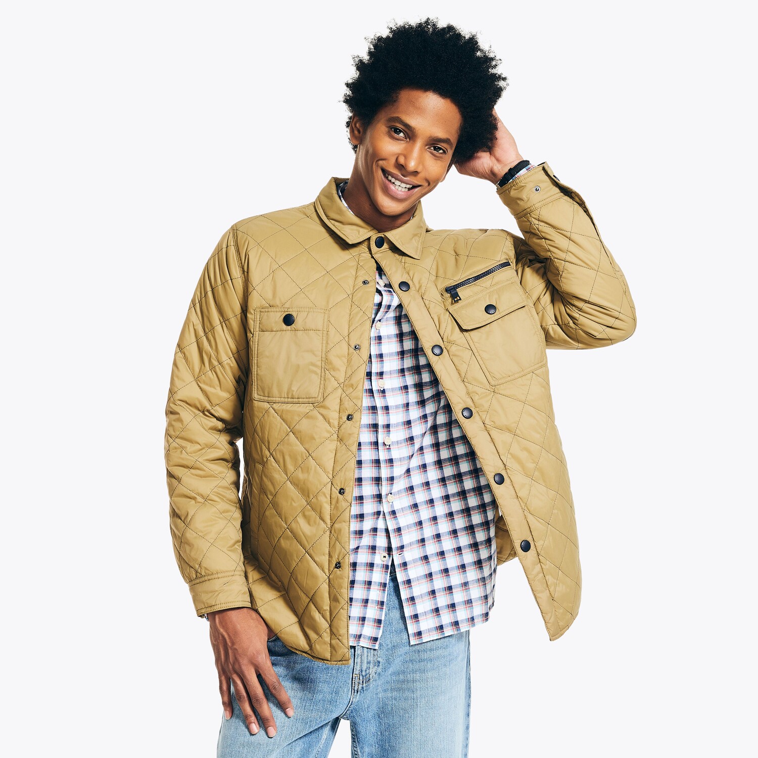 Мужская стеганая куртка-рубашка Nautica Big & Tall из экологически чистого материала Tempasphere, цвет Coastline Olive
Мужская стеганая куртка-рубашка Nautica Big & Tall из экологически чистого материала Tempasphere, цвет Coastline Olive