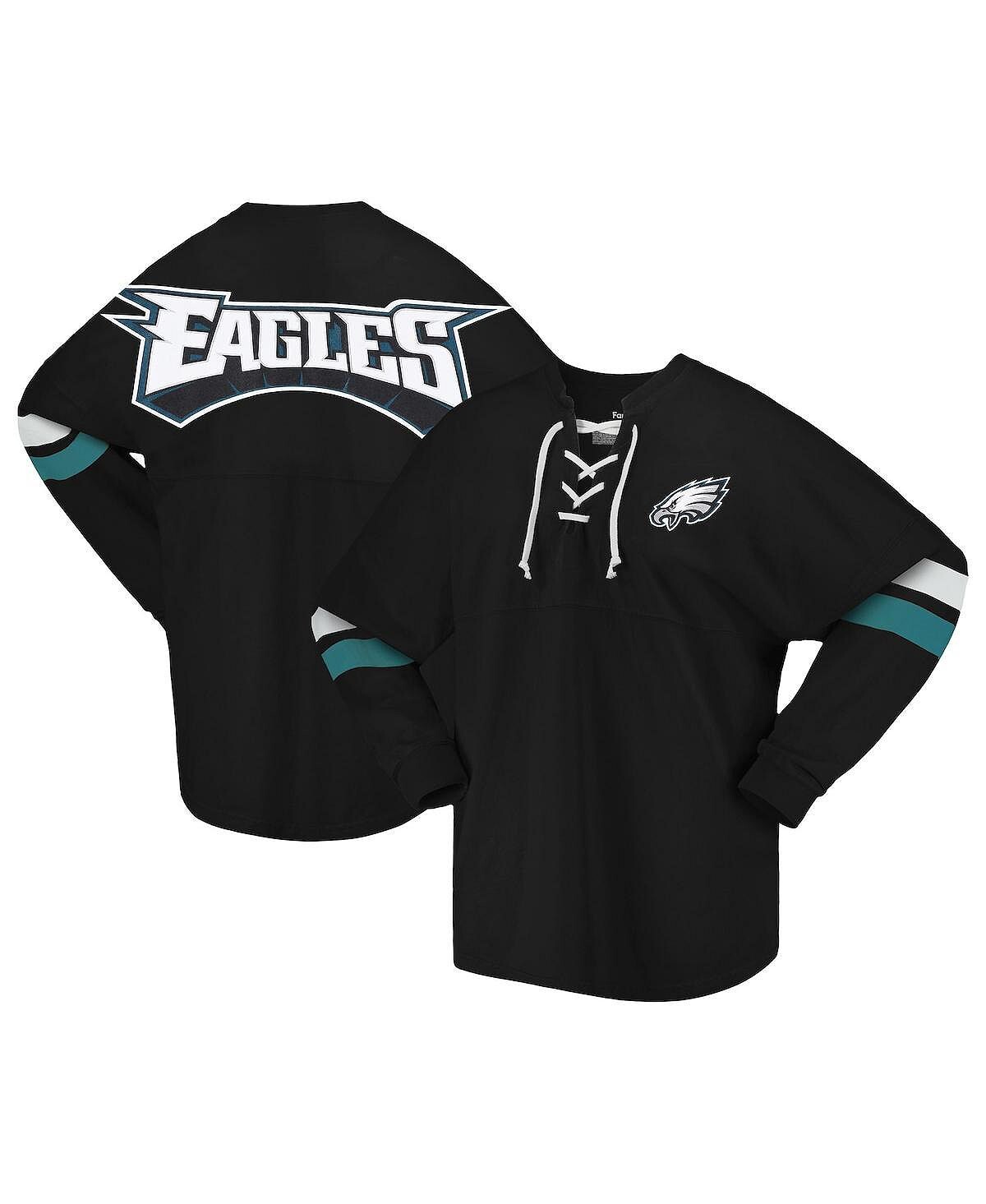 Женская черная фирменная футболка из джерси Philadelphia Eagles Spirit на шнуровке с v-образным вырезом и длинными рукавами Fanatics, черный
Женская черная фирменная футболка из джерси Philadelphia Eagles Spirit на шнуровке с v-образным вырезом и длинными рукавами Fanatics, черный