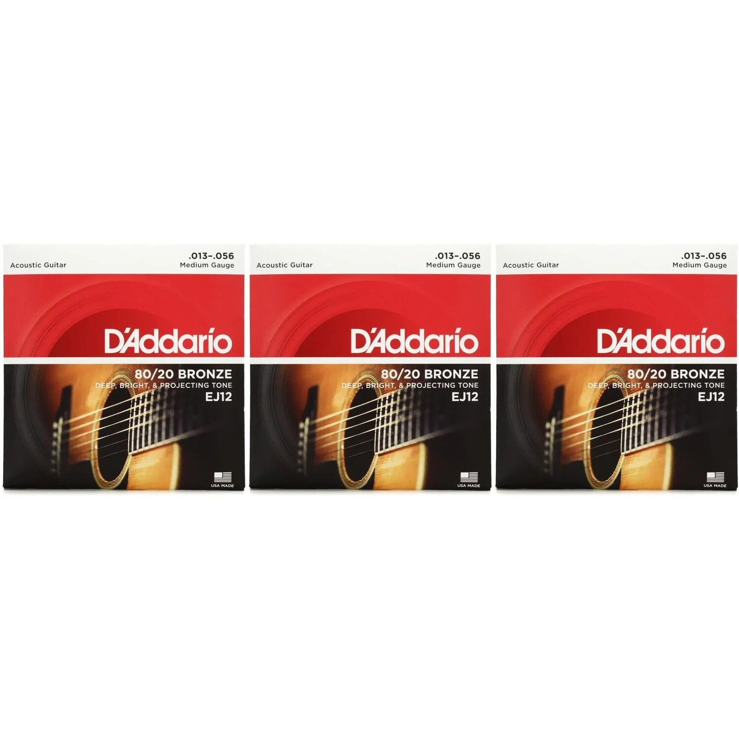 Струны для акустической гитары D'Addario EJ12 80/20, бронзовые, средние размеры (3 шт.)
Струны для акустической гитары D'Addario EJ12 80/20, бронзовые, средние размеры (3 шт.)