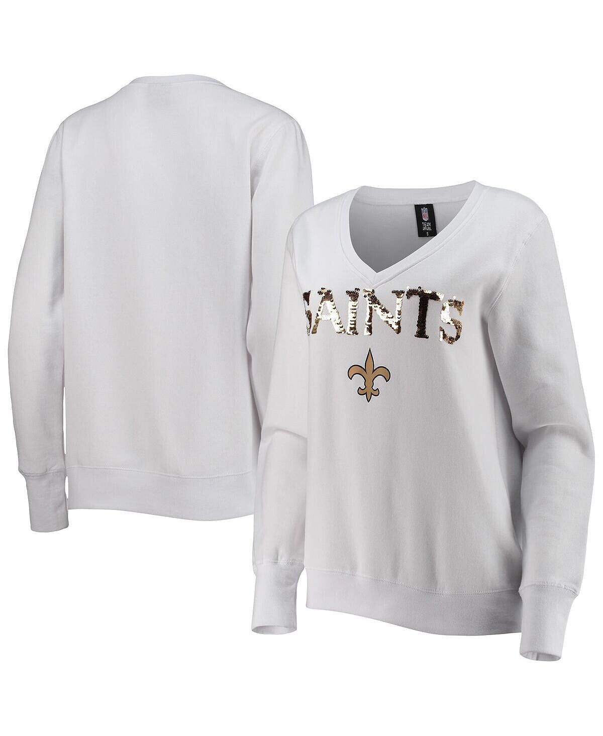 Женский белый пуловер с v-образным вырезом New Orleans Saints Victory Cuce, белый
Женский белый пуловер с v-образным вырезом New Orleans Saints Victory Cuce, белый