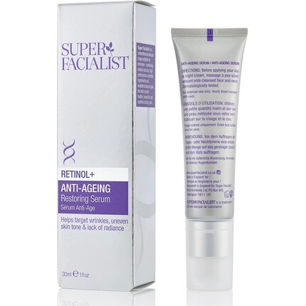 Антивозрастная сыворотка Retinol+ с гиалуроновой кислотой и коллагеном, семенами белого люпина, 30 мл, Super Facialist
Антивозрастная сыворотка Retinol+ с гиалуроновой кислотой и коллагеном, семенами белого люпина, 30 мл, Super Facialist