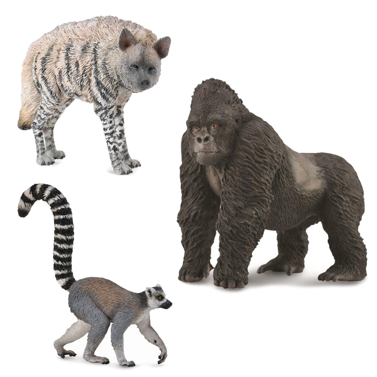 Collecta, Коллекционная фигурка, Фигурки животных: Гиена, Лемур, Горилла, дикие животные, кат. № 66945.
Collecta, Коллекционная фигурка, Фигурки животных: Гиена, Лемур, Горилла, дикие животные, кат. № 66945.