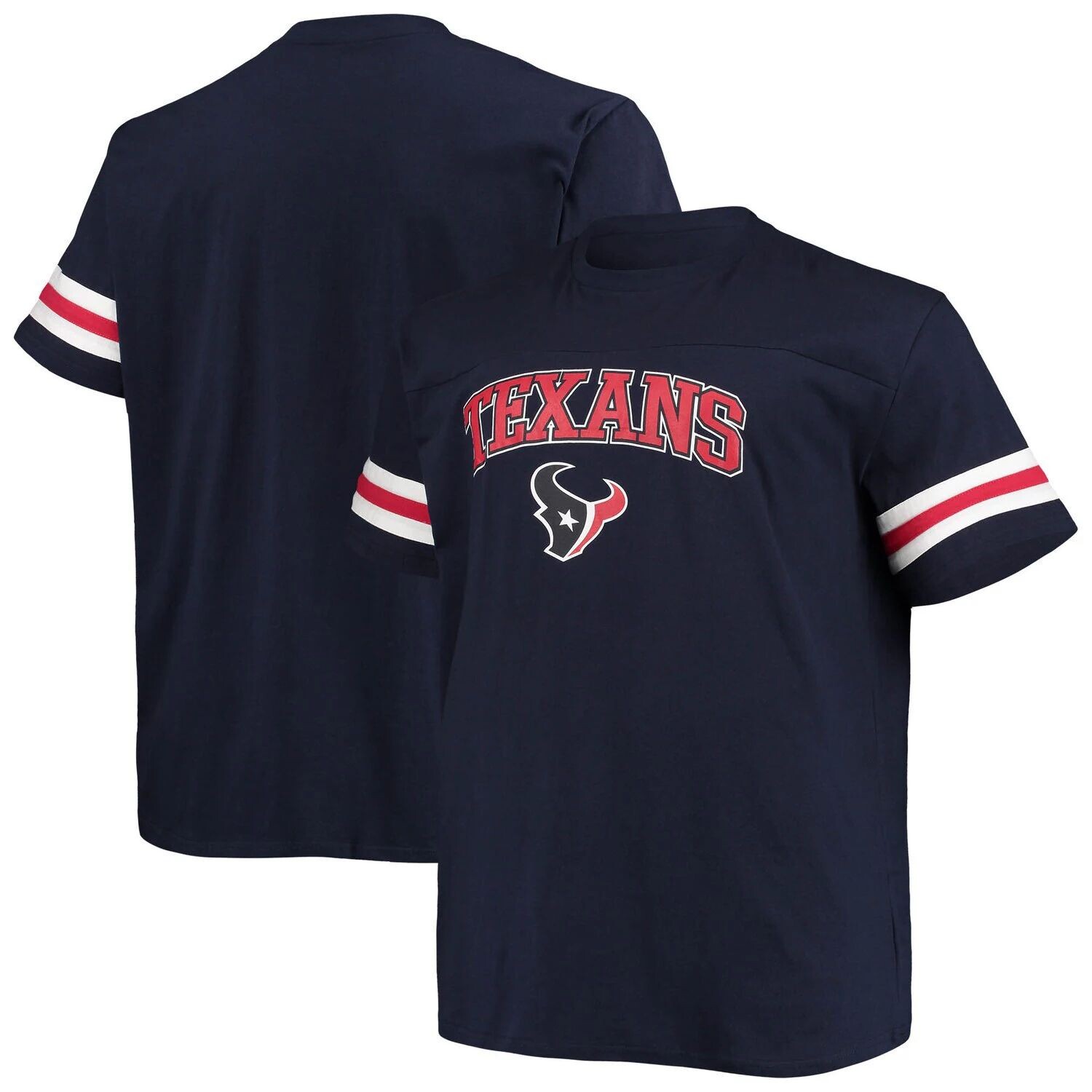 Мужская фирменная темно-синяя футболка в полоску с логотипом Houston Texans и рукавами Big & Tall Fanatics, Синий
Мужская фирменная темно-синяя футболка в полоску с логотипом Houston Texans и рукавами Big & Tall Fanatics, Синий