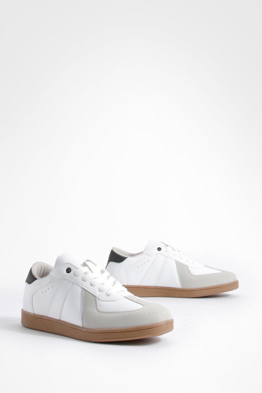 Кроссовки на плоской подошве Contrast Panel Gum Sole Flat Trainers boohoo, белый
Кроссовки на плоской подошве Contrast Panel Gum Sole Flat Trainers boohoo, белый