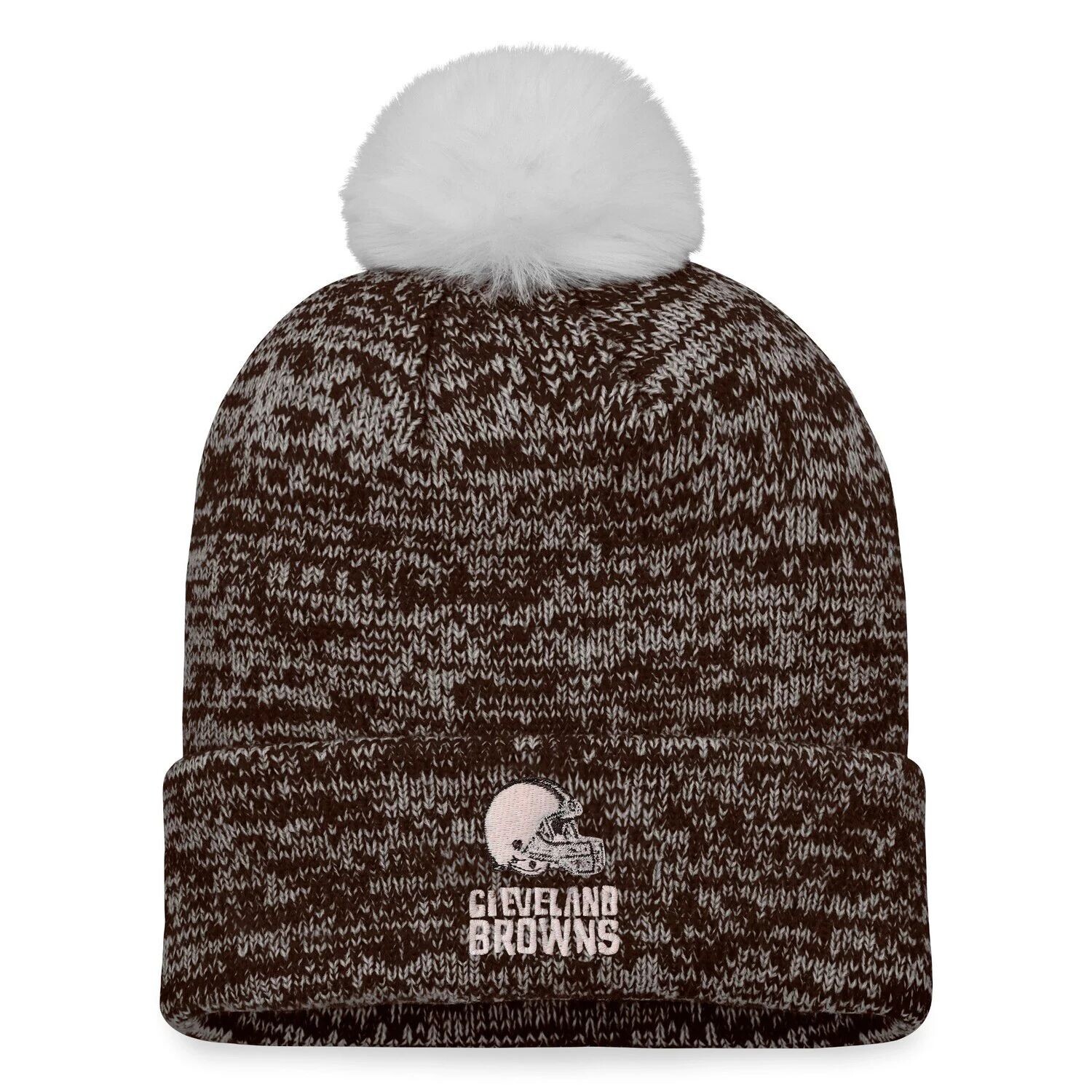 Женская фирменная коричневая вязаная шапка Cleveland Browns с манжетами и помпоном Fanatics Fanatics
Женская фирменная коричневая вязаная шапка Cleveland Browns с манжетами и помпоном Fanatics Fanatics