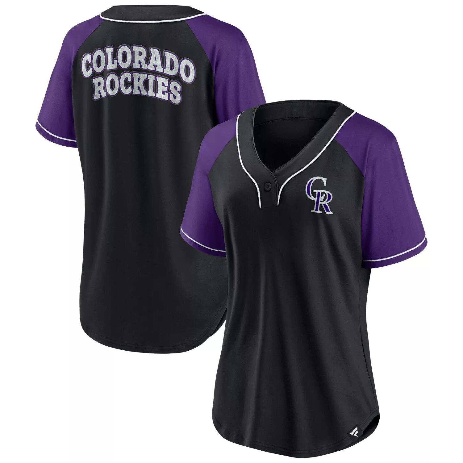 Женская черная футболка с v-образным вырезом реглан и логотипом Fanatics Colorado Rockies Ultimate Style Fanatics, Черный
Женская черная футболка с v-образным вырезом реглан и логотипом Fanatics Colorado Rockies Ultimate Style Fanatics, Черный