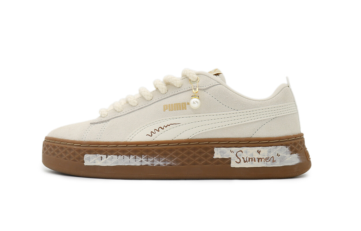 Кроссовки Puma Smash Platform Skateboarding Shoes Women's Low-top White/Brown, хаки
Кроссовки Puma Smash Platform Skateboarding Shoes Women's Low-top White/Brown, хаки